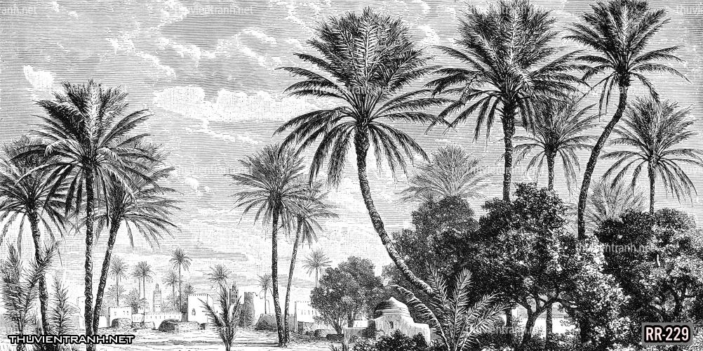 Tranh dán tường rừng rậm nhiệt đới, Tranh vẽ cổ điển, Vintage TropicalRR-229 - Kết quả tìm kiếm tranh tường